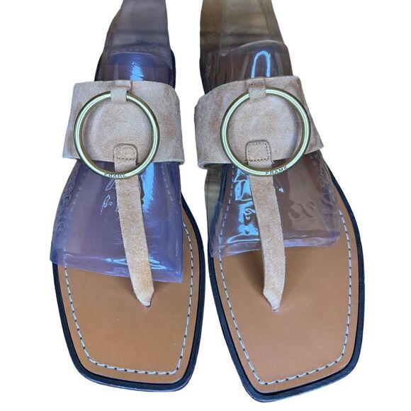 Frame Le Brentwood Slide Sandal in Whiskey Suede NWOB Size 39 1/2 - Picture 3 of 9